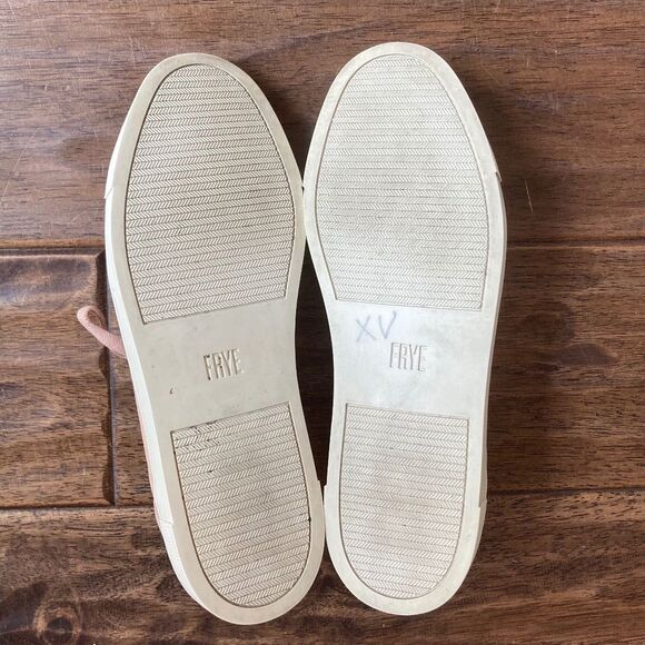 FRYE Blush Pink Ivy Low Lace Up Sneakers Size 7.5 M Tumbled Nubuck Leather - Picture 3 of 11